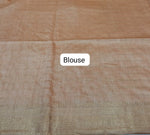 Dark Beige Bamboo Silk Saree blouse