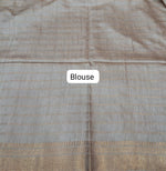 Beige Pink Bamboo Silk Saree Blouse