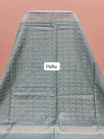 Purple Bamboo Silk Saree Pallu