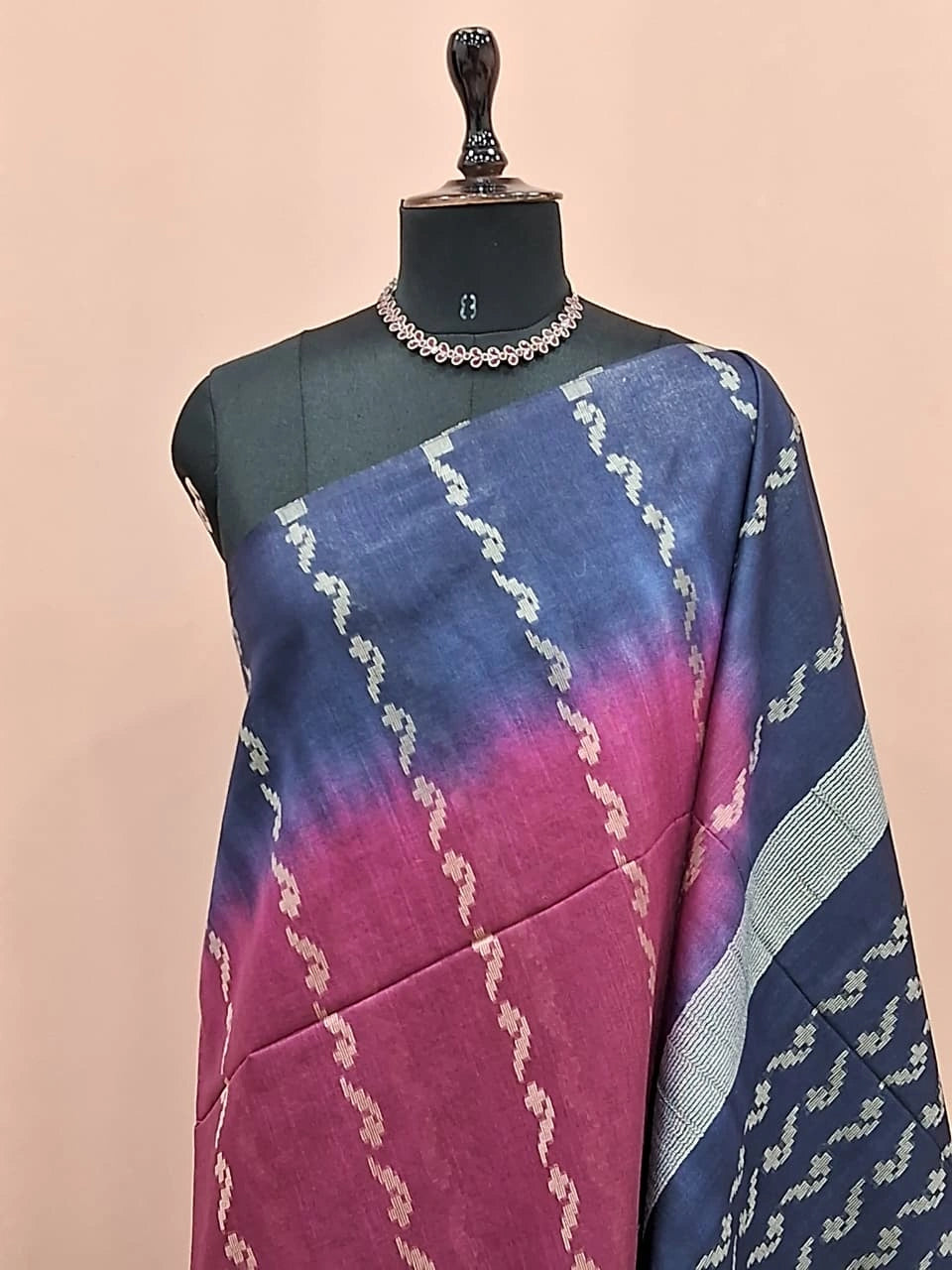 Wine Bamboo Silk Saree  1