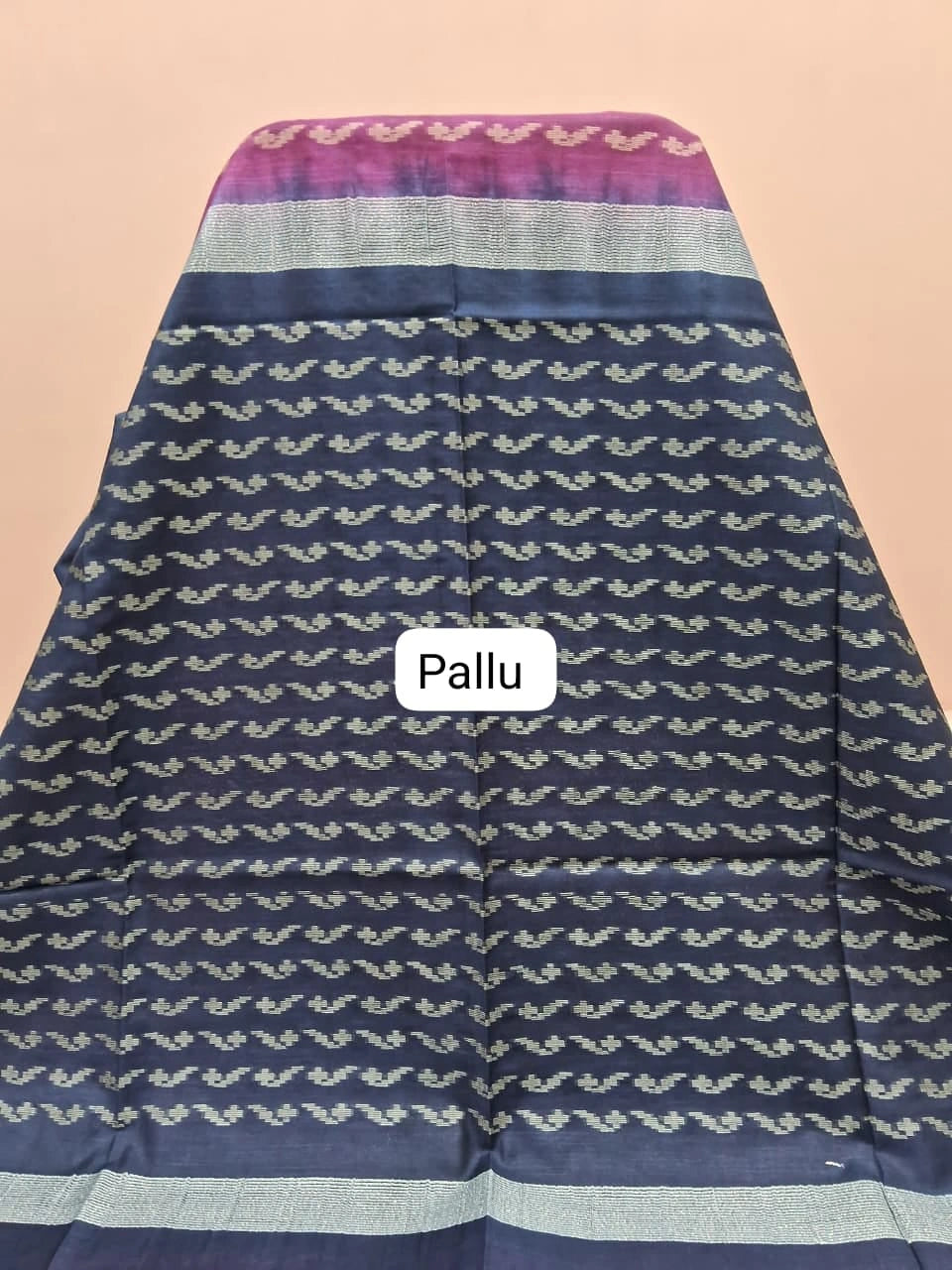 Wine Bamboo Silk Saree Pallu