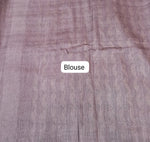 Reddish Pink Bamboo Silk Saree blouse