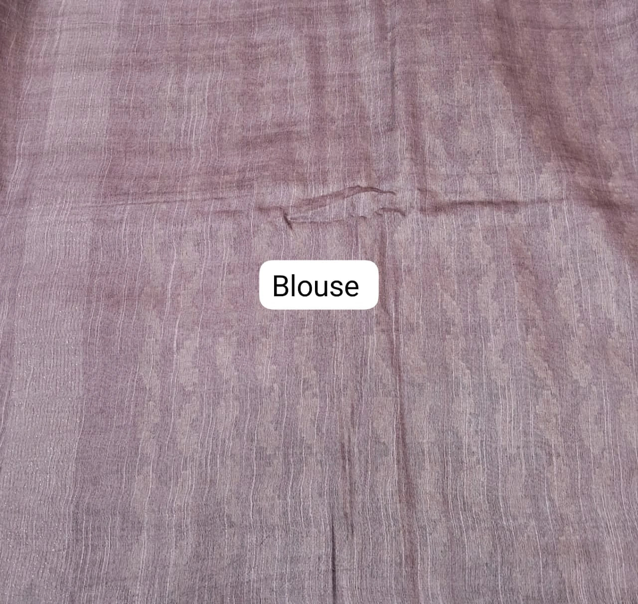 Reddish Pink Bamboo Silk Saree blouse