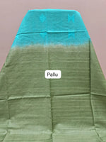 Sky Blue Bamboo Silk Saree Pallu