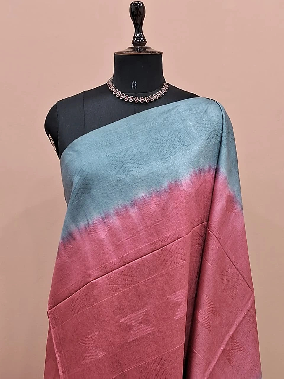 Light Pink Bamboo Silk Saree 1