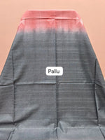 Light Peach Bamboo Silk Saree pallu