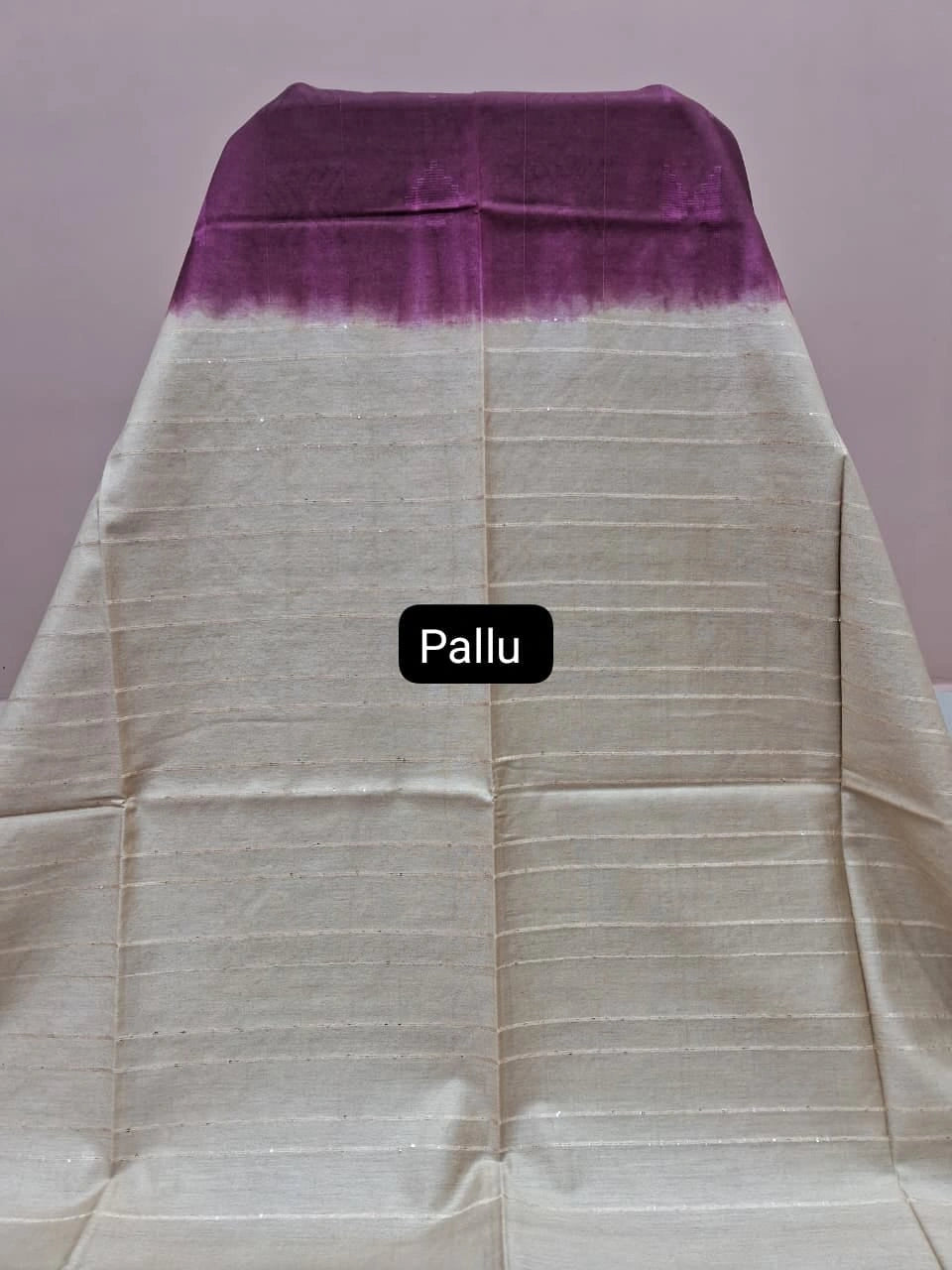 Wine Bamboo Silk Saree pallu