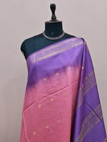 Baby Pink Bamboo Silk Saree 1