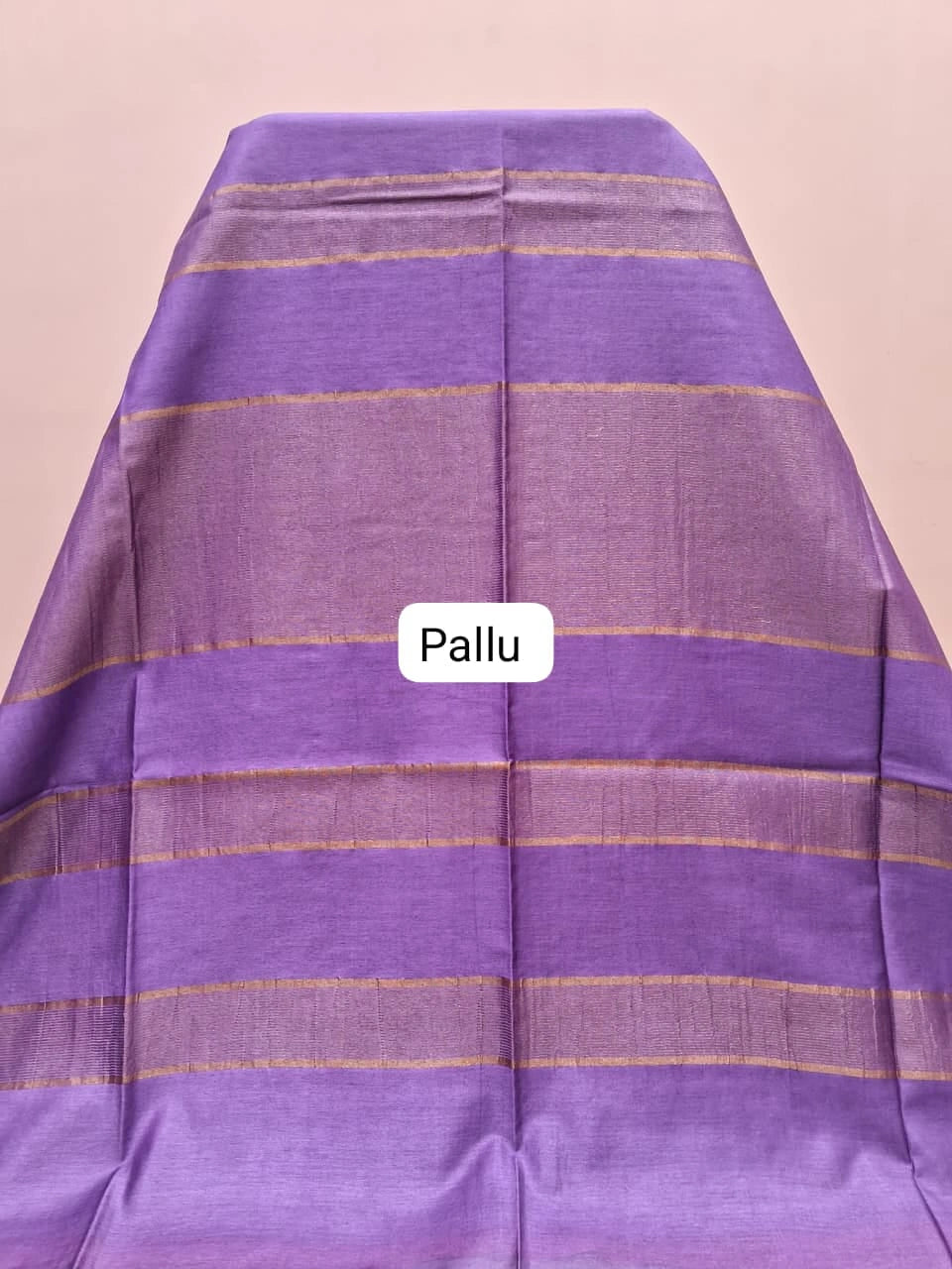 Baby Pink Bamboo Silk Saree Pallu