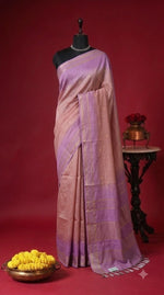 Cream Bamboo Silk Saree 