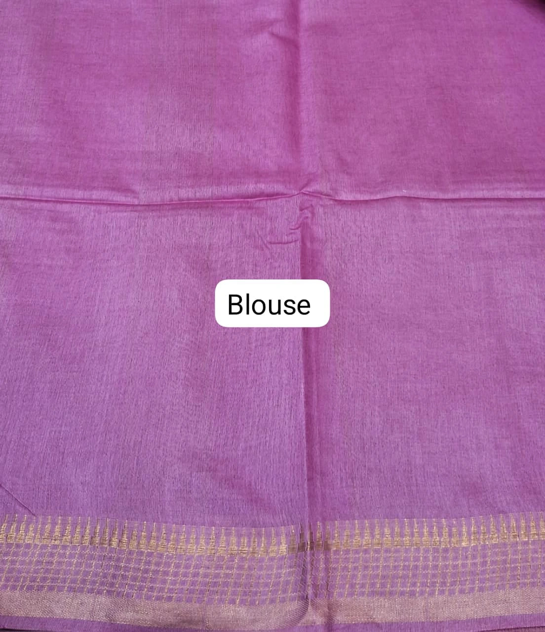 Cream Bamboo Silk Saree blouse