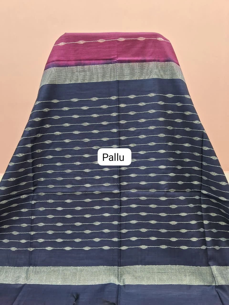 Dark Wine Bamboo Silk Saree Pallu