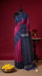Dark Wine Bamboo Silk Saree