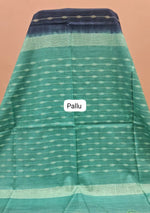Navy Blue Bamboo Silk Saree Pallu