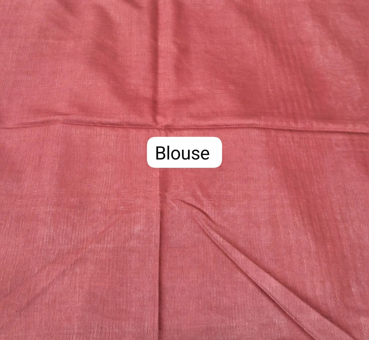 Cream Bamboo Silk Saree Blouse