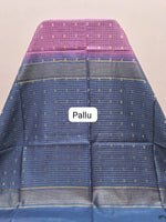 Pink Zari-Checked Bamboo Silk Saree pallu