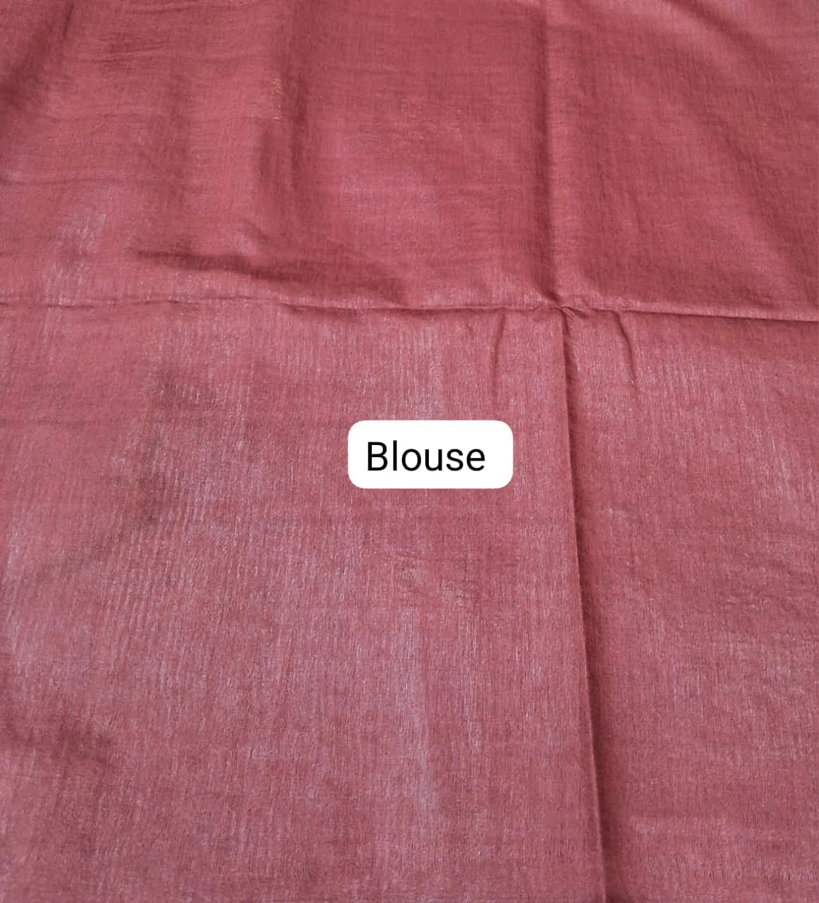 Cream Pure Bamboo Silk Saree Blouse