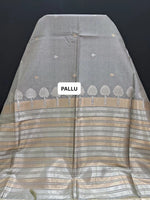 Grey Tussar Saree  pallu