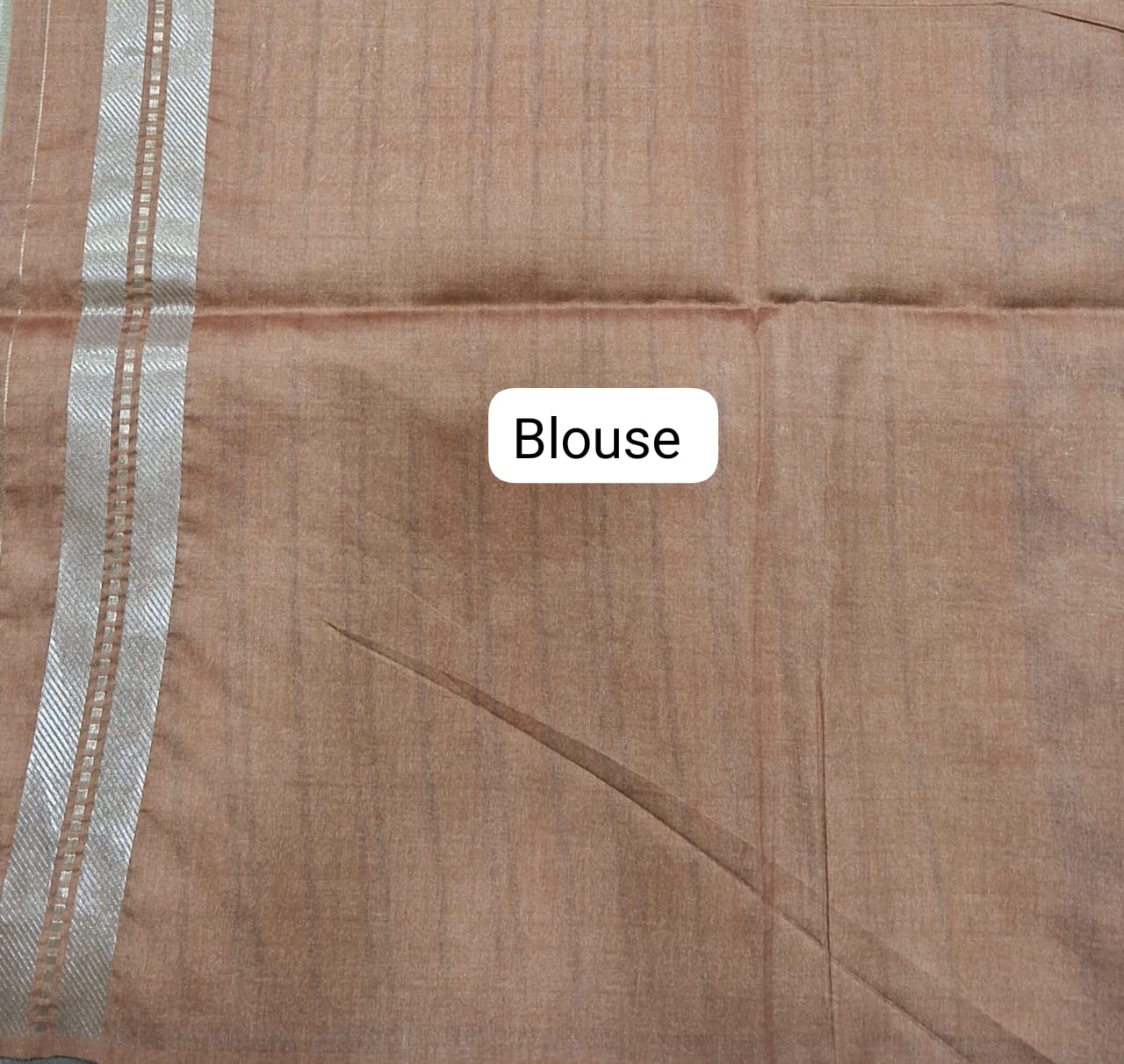 Grey Tussar Saree Blouse