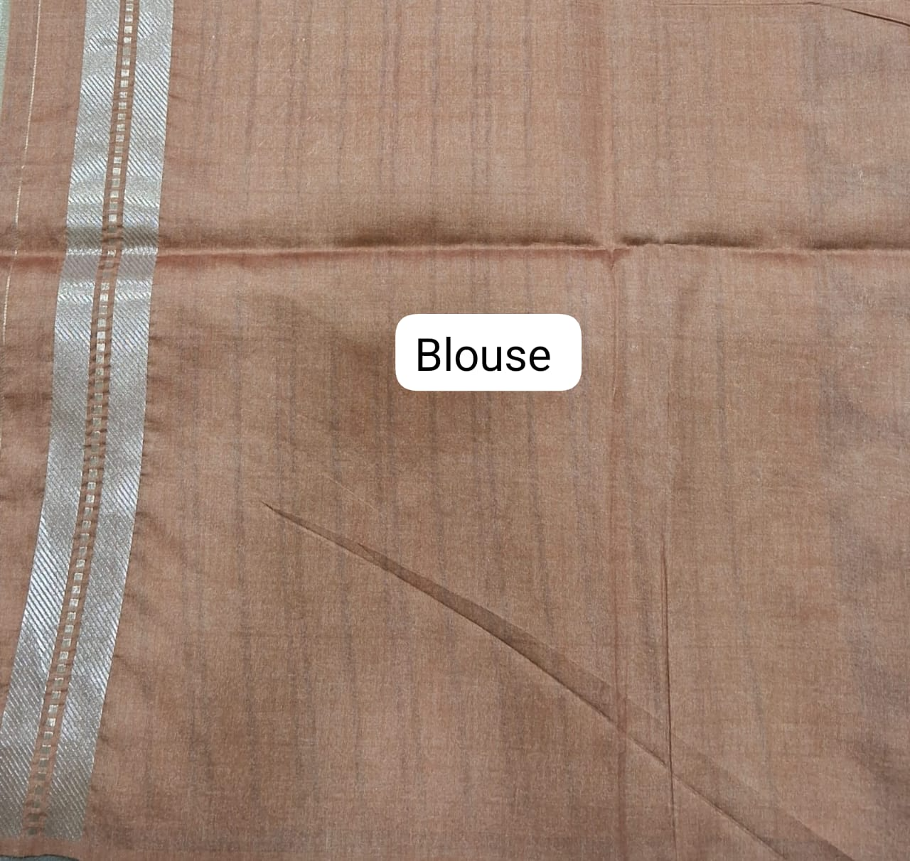 Grey Tussar Saree Blouse