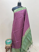 Wine Tussar Saree 