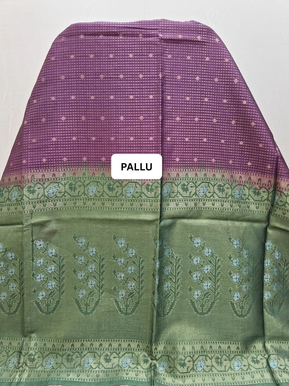 Wine Tussar Saree pallu