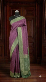 Wine Tussar Saree 