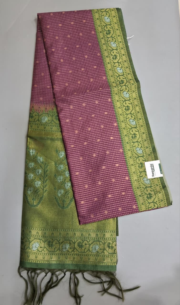 Wine Tussar Saree
