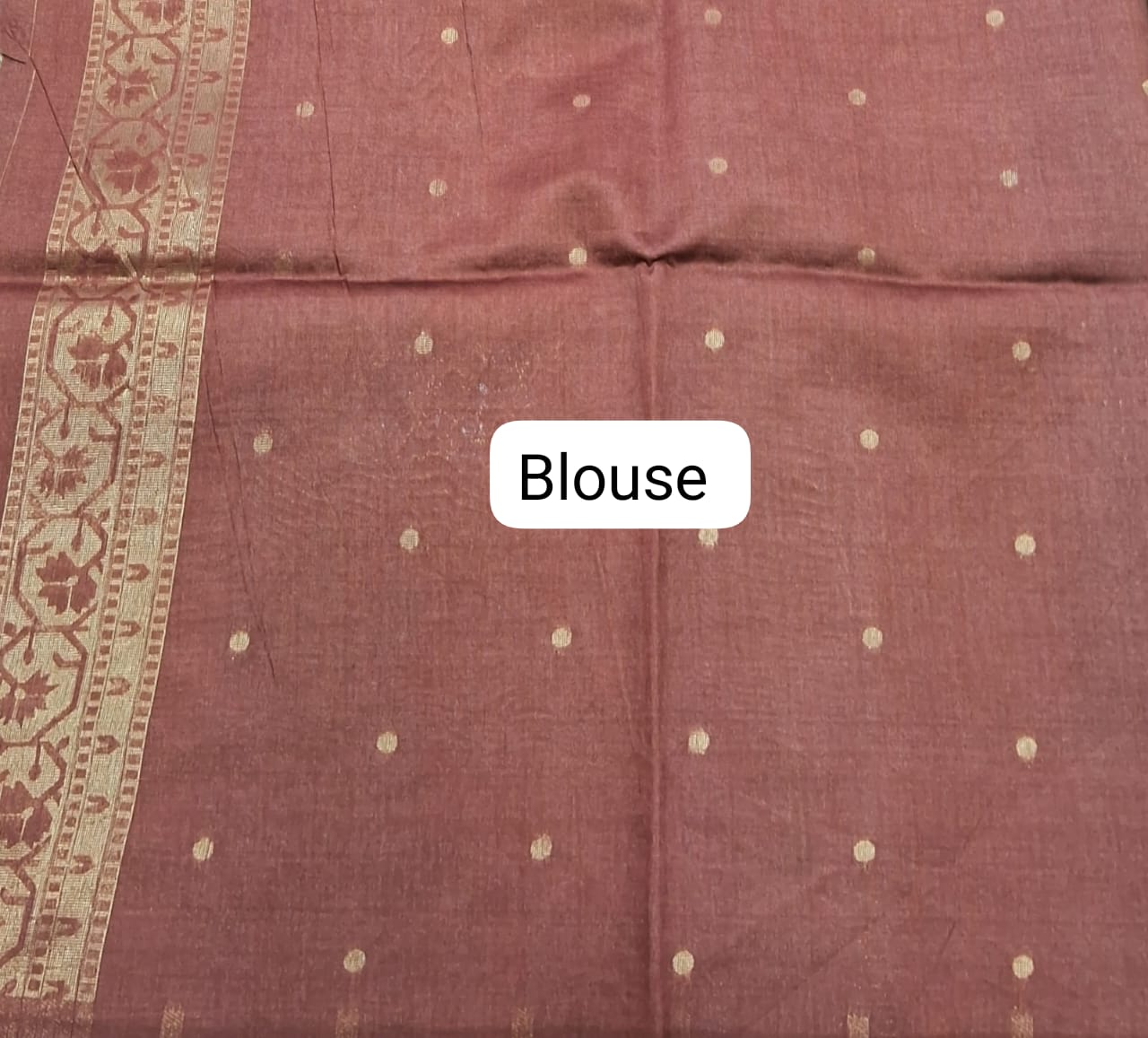 Army Green Tussar Saree blouse