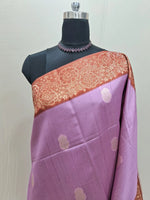 Lavender Tussar Saree 