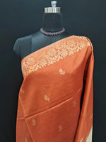 Tangarine Orange Tussar Saree 