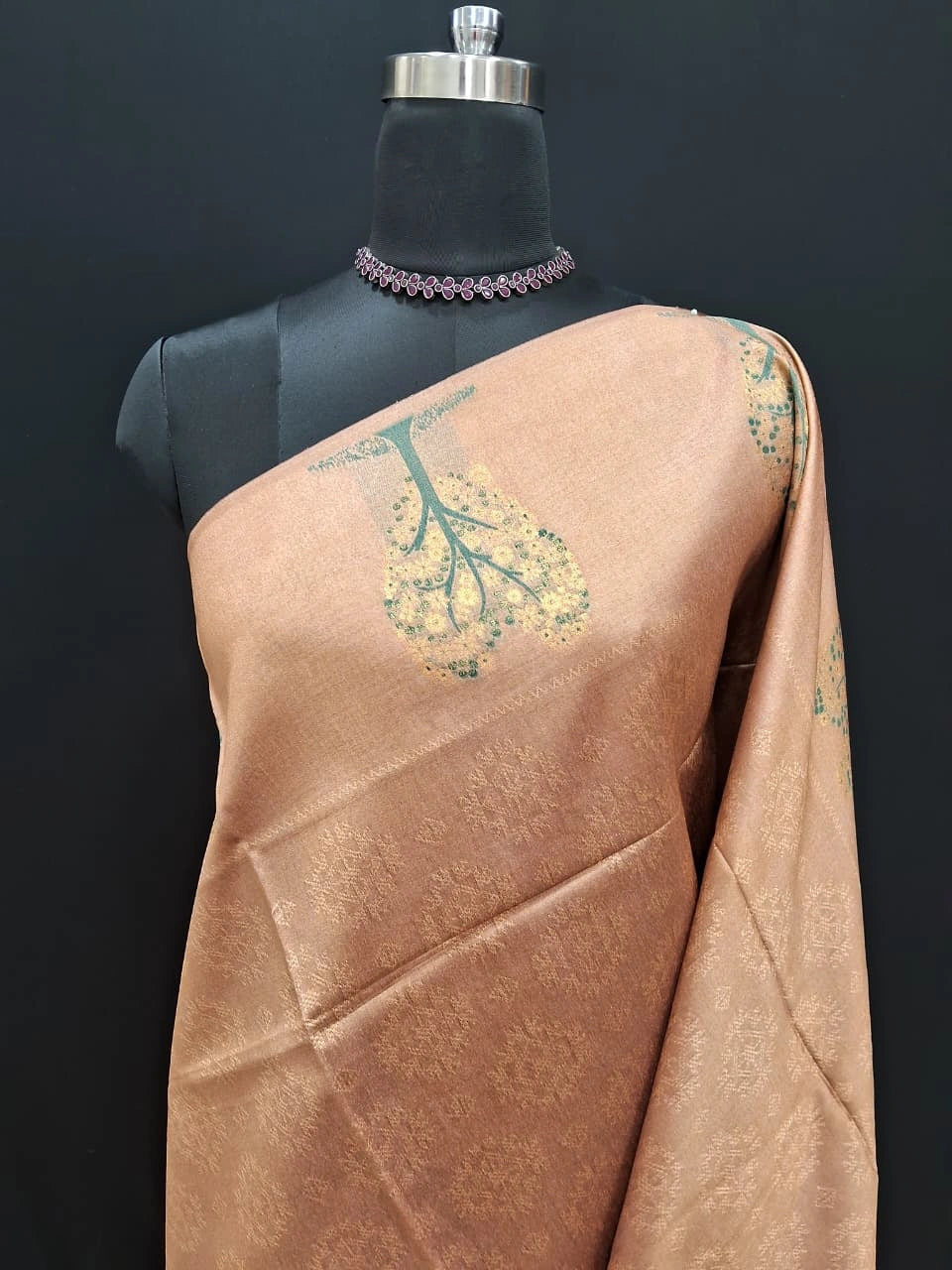 Light Brown Tussar Saree 