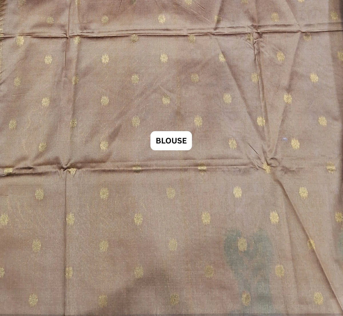 Light Brown Tussar Saree blouse