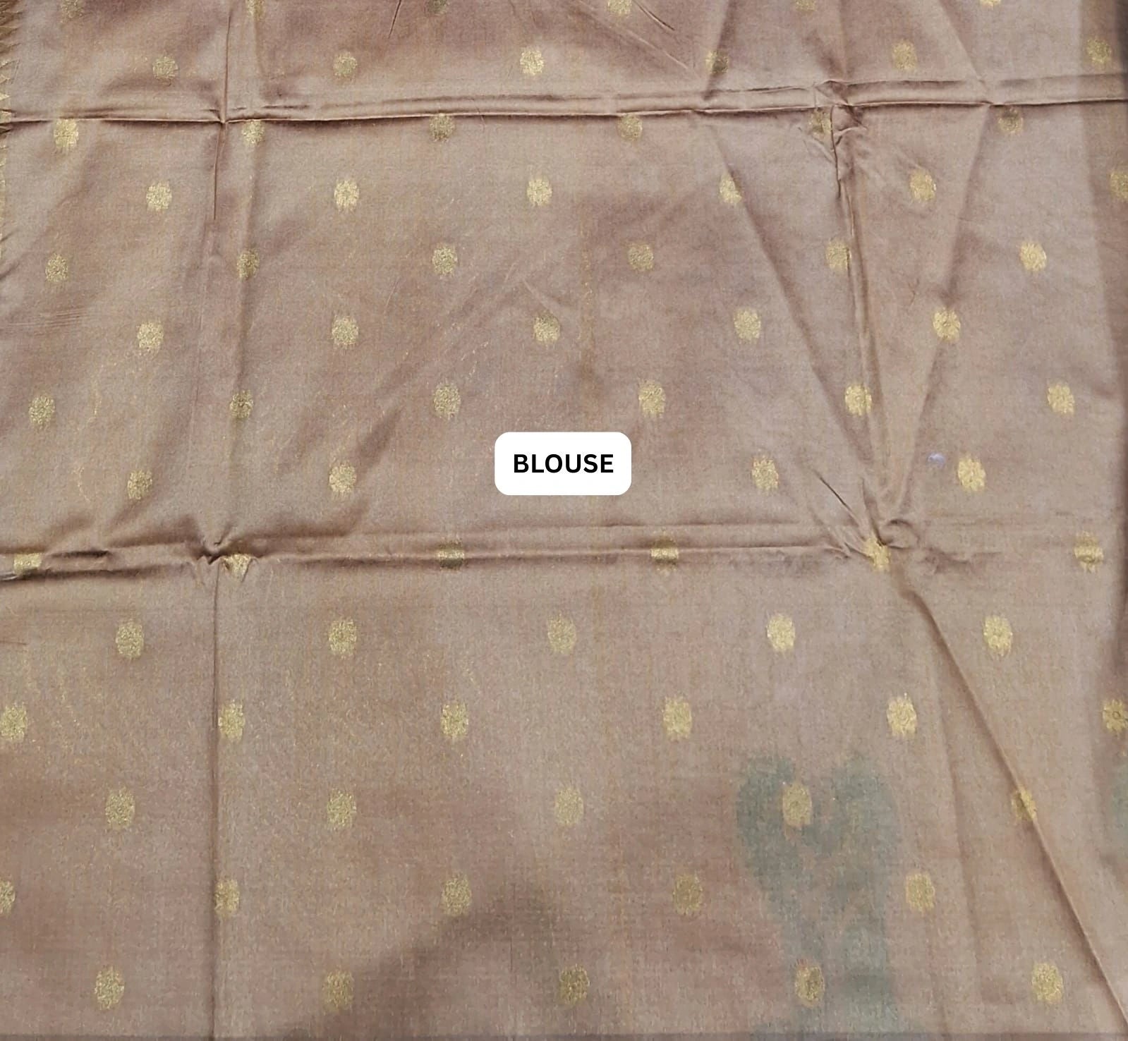 Light Brown Tussar Saree blouse