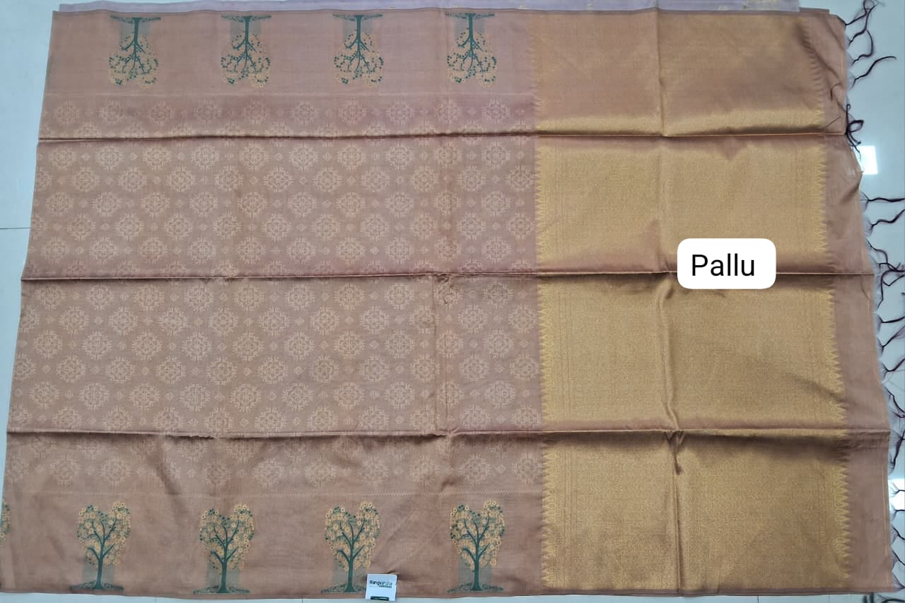 Light Brown Tussar Saree Pallu