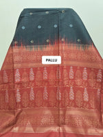 Black Tussar Saree pallu