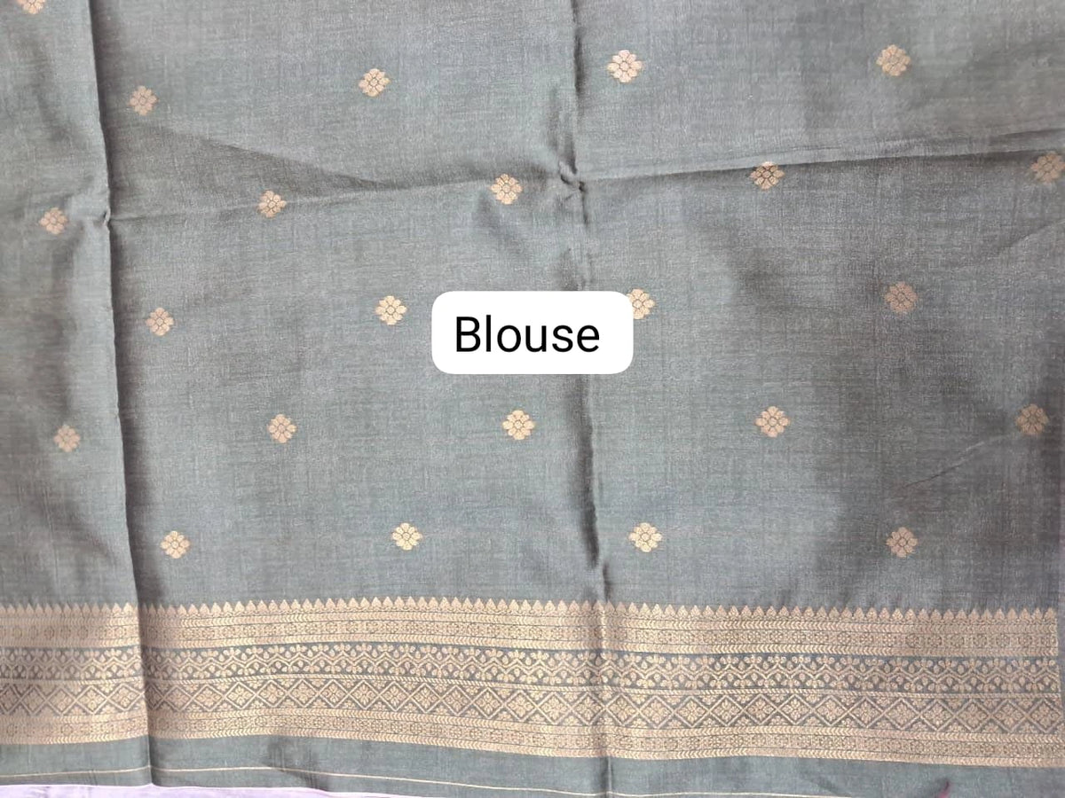 lavender Banarasi Tussar saree blouse