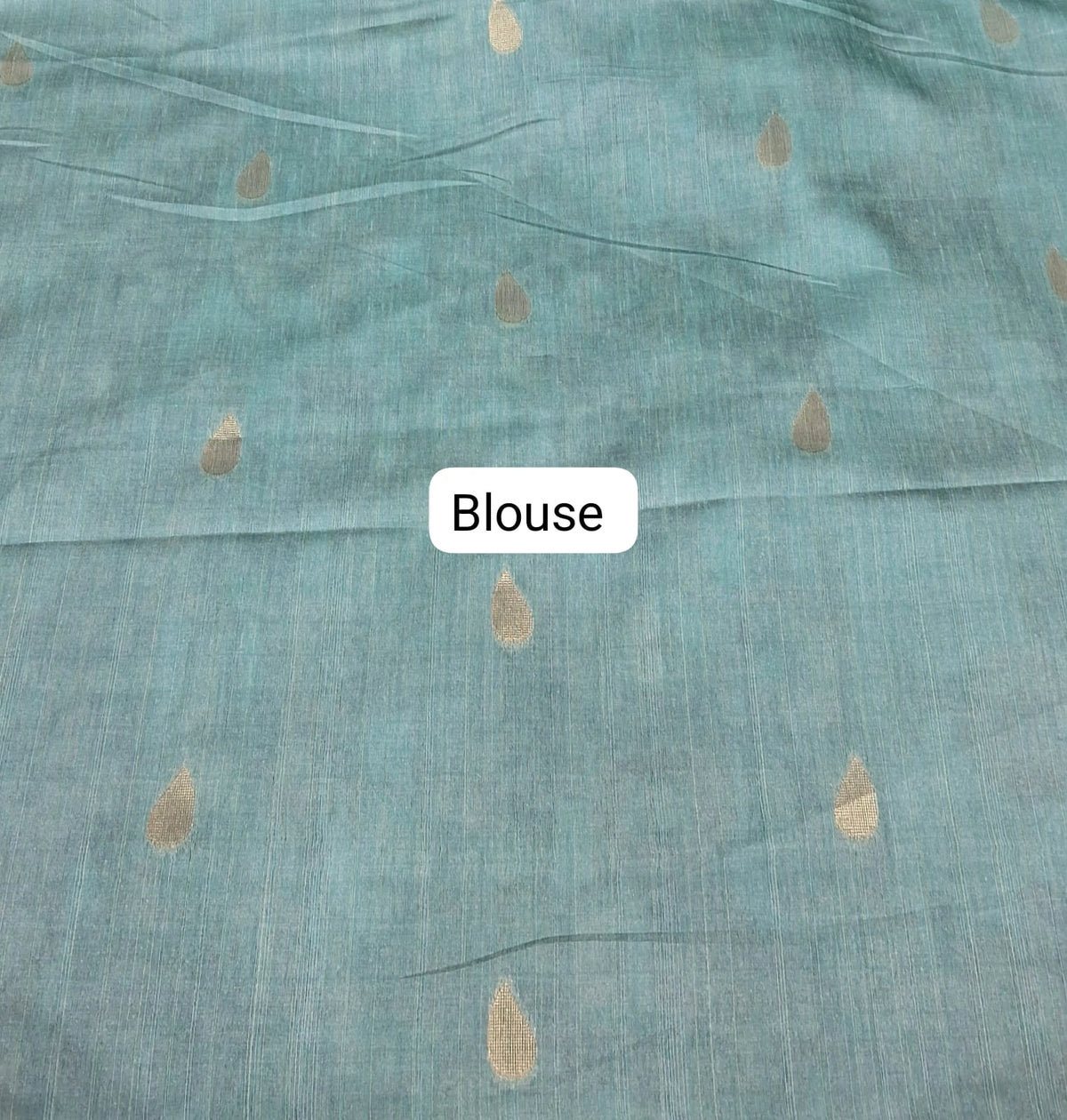 Marine Blue Banarasi Tussar Saree Blouse