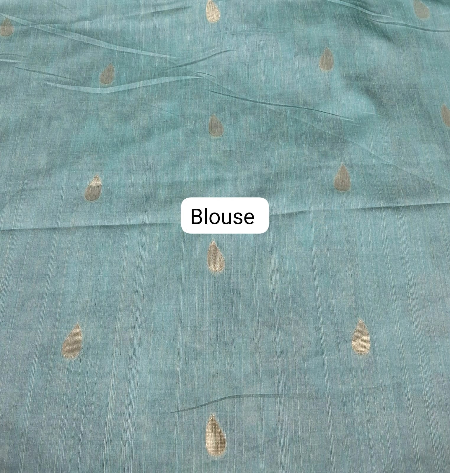 Marine Blue Banarasi Tussar Saree Blouse