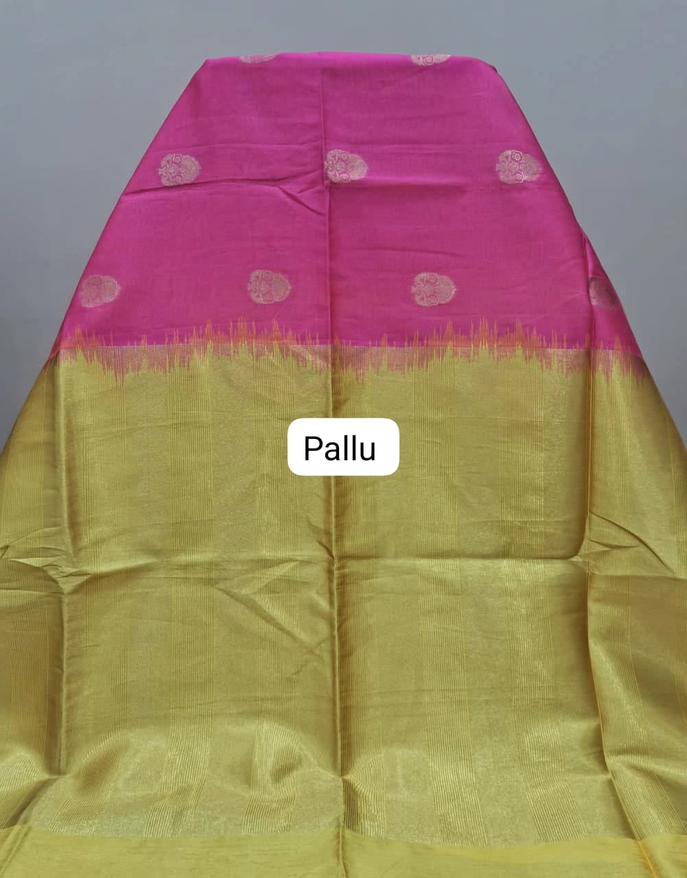 Pink Banarasi Tussar Saree Pallu