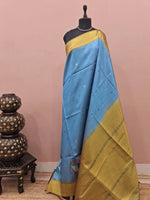 ky Blue Banarasi Tussar Saree 
