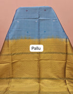ky Blue Banarasi Tussar Saree Pallu