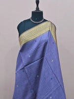 Light Blue Banarasi Tussar Saree 1
