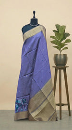 Light Blue Banarasi Tussar Saree 