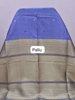 Light Blue Banarasi Tussar Saree Pallu