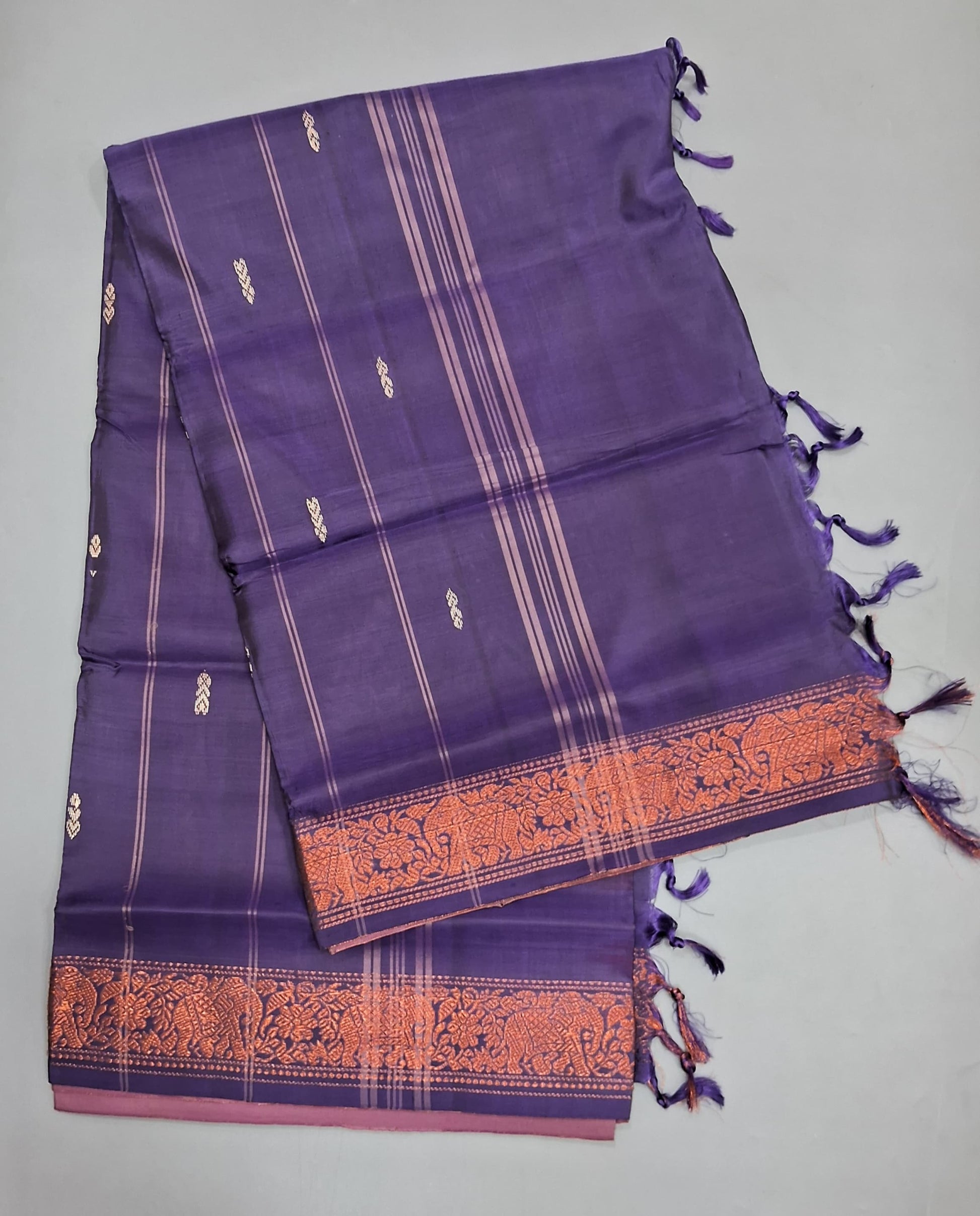 Onion Pink Hand Woven Banana Silk Saree