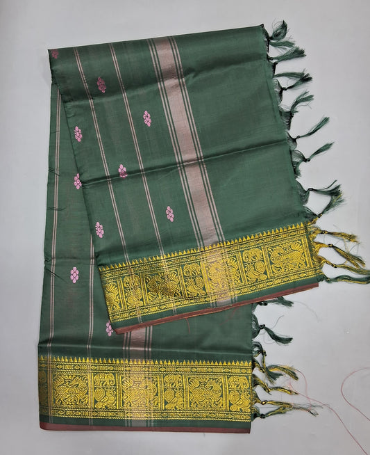 Pink Hand Woven Banana Silk Saree