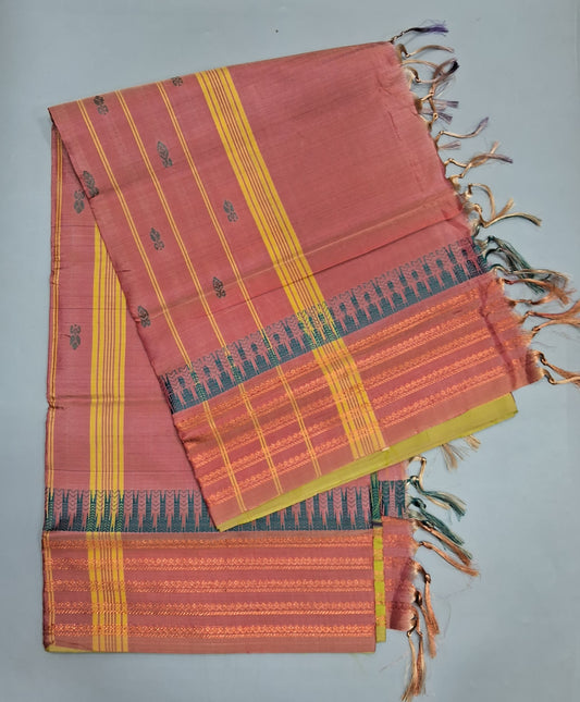 Leaf Green Hand Woven Banana Silk Saree