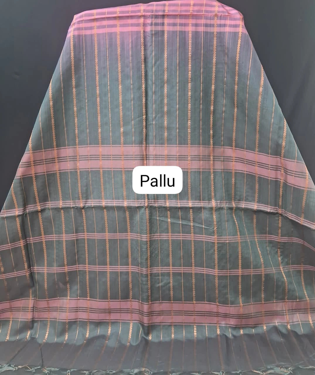 Tangerine Orange Hand Woven Banana Silk Saree pallu