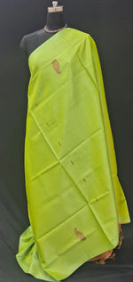 Bright Green Handwoven Banana Silk Saree 